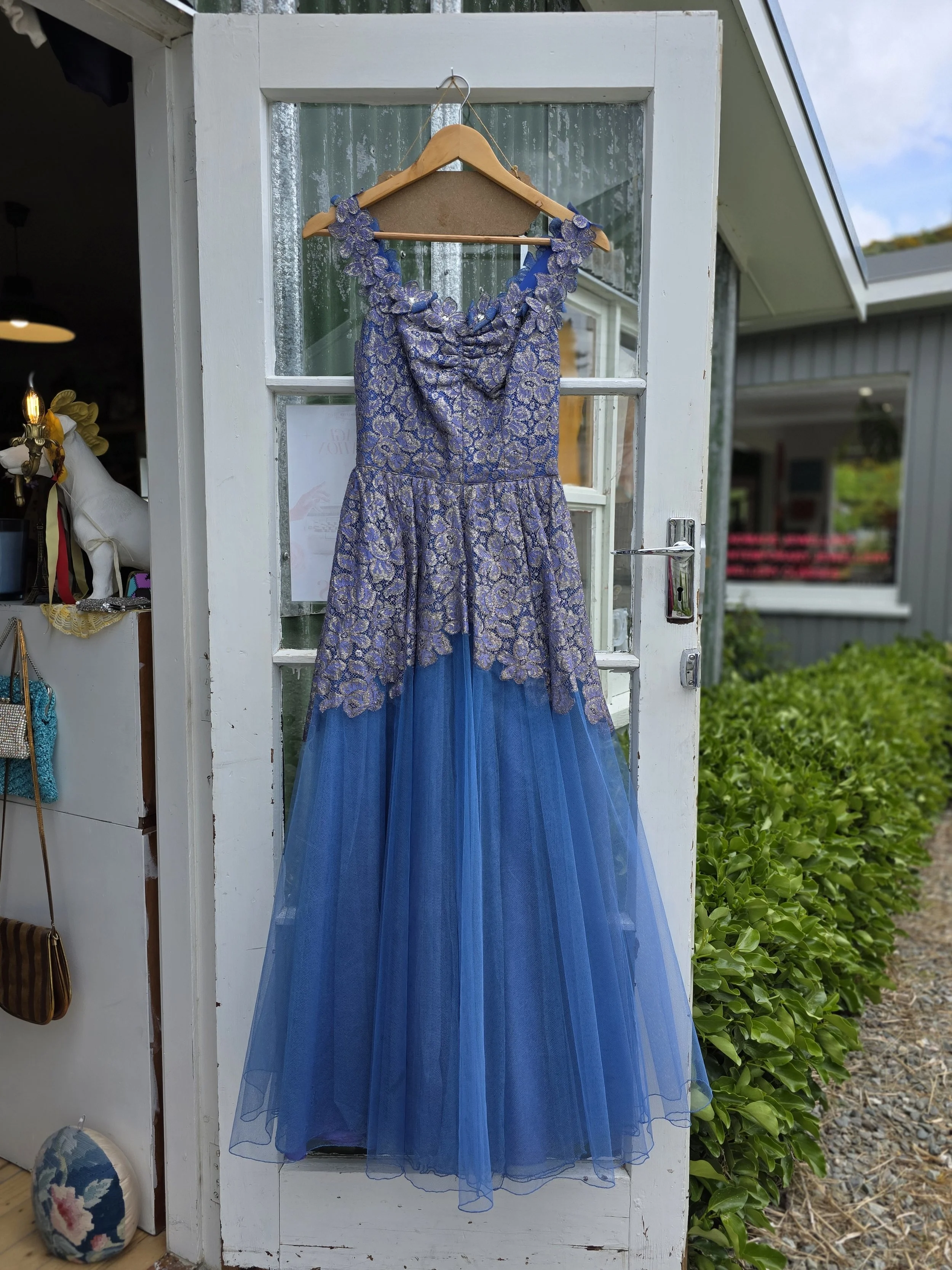 Early 50s Royal Blue Tulle Gown