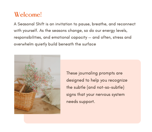 The Seasonal Shift: Guided Journaling for Deeper Self-Awareness