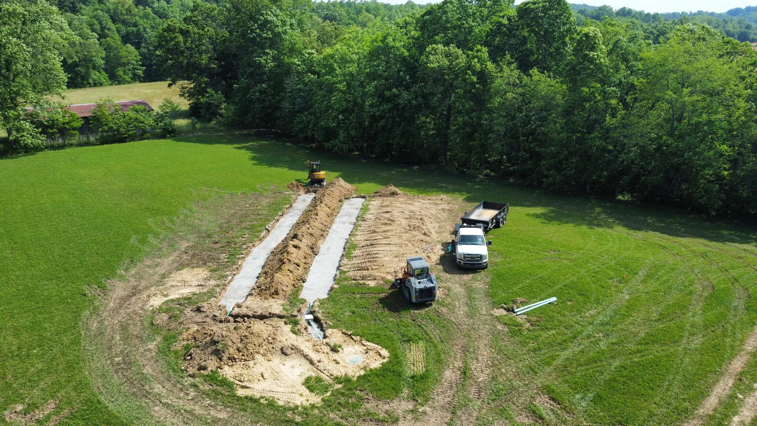 Skid steer excavation trench Knox County KY