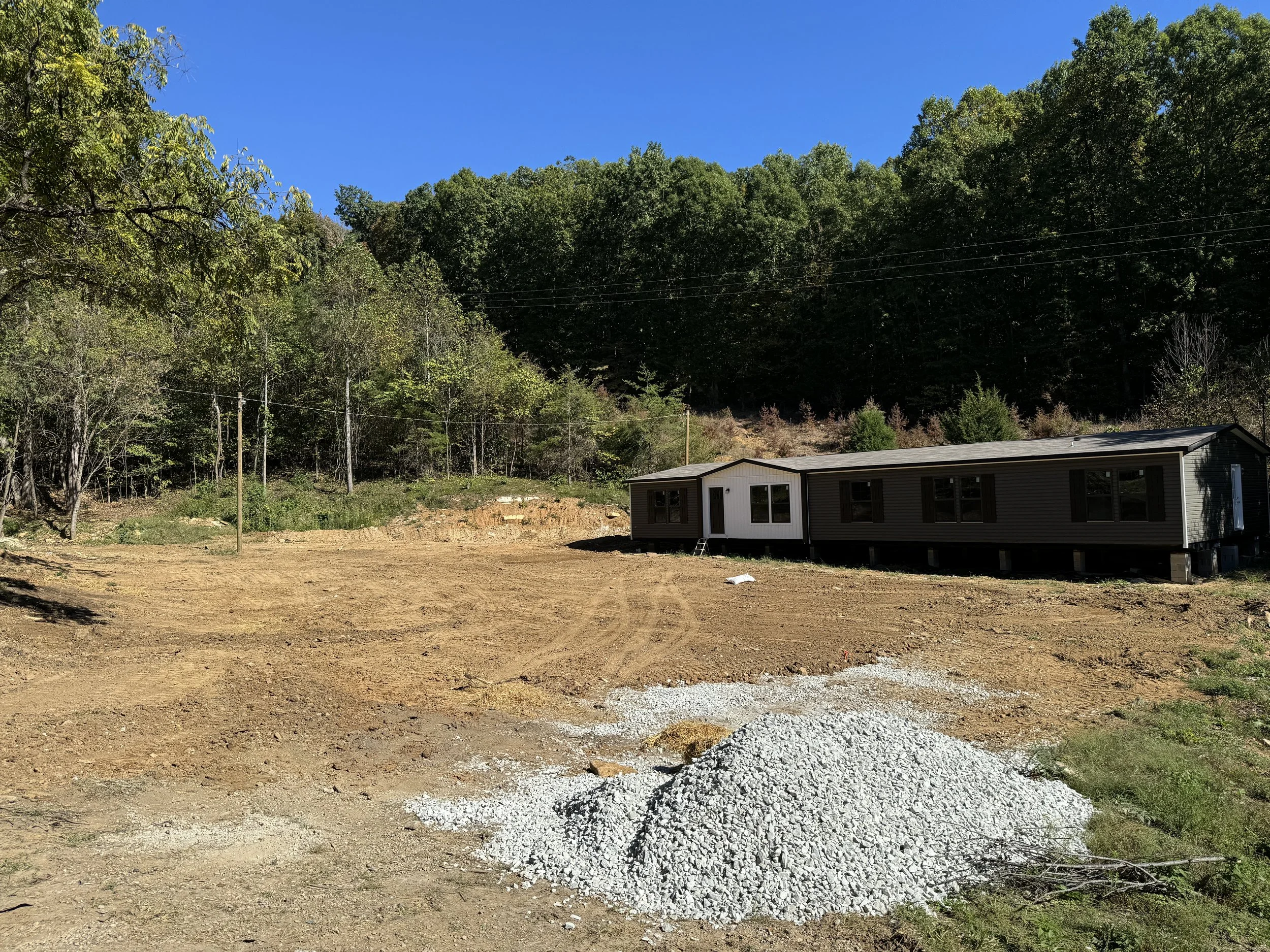  finished home site grading preparing for mobile home installation 