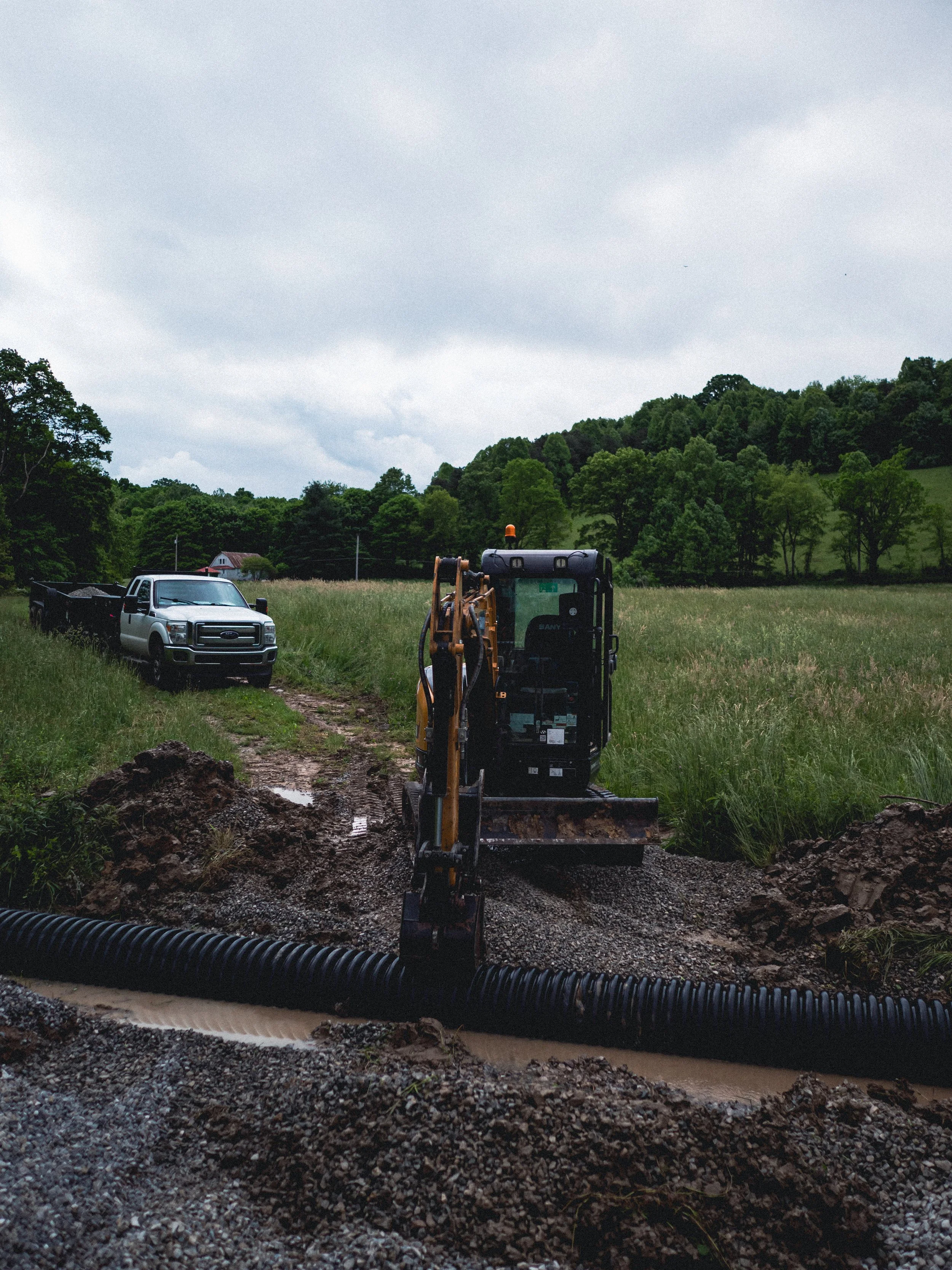 Culvert installation Corbin KY driveway drainage pipe excavation