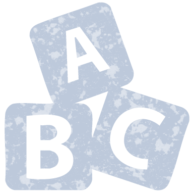 Three alphabet blocks with the letters A, B, and C on a black background.