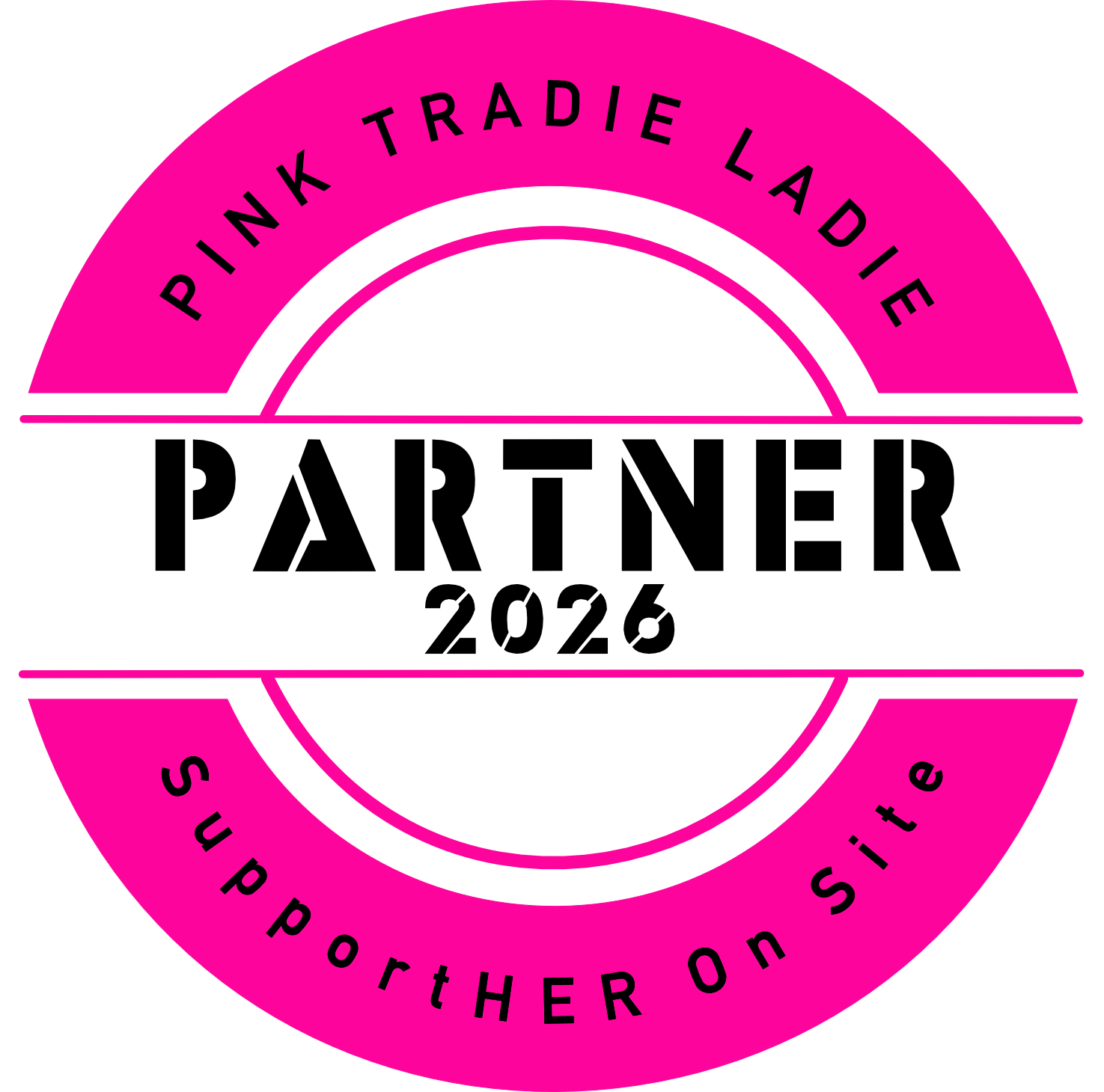 Industry partner badge supporting women in trades Australia