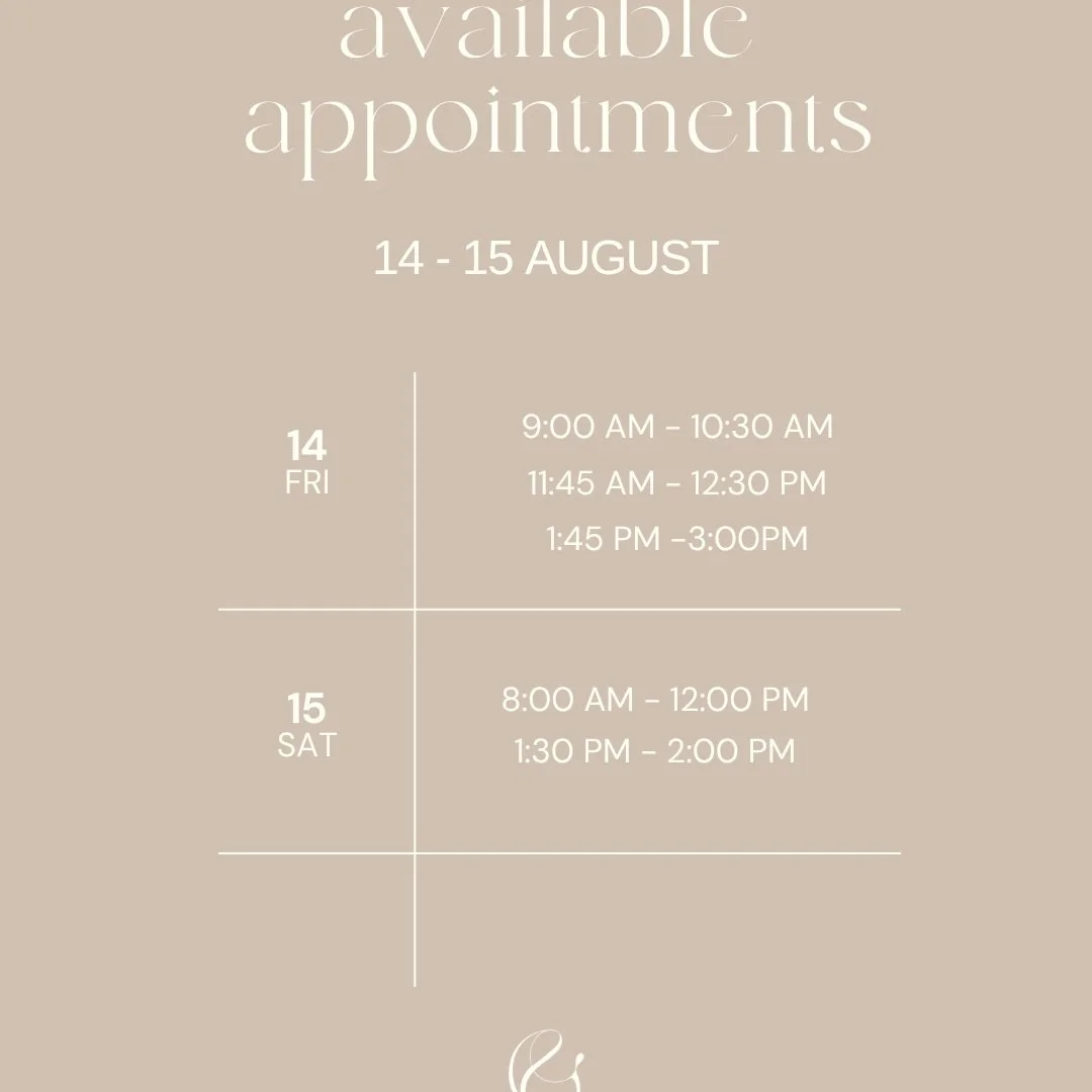 Glow into the weekend! 🤍

Looking to press reset before the week is through? We have a limited number of appointment availabilities left for this Friday and Saturday at Grounded Body and Skin!

Whether you're after fresh brows, a rejuvenating facial