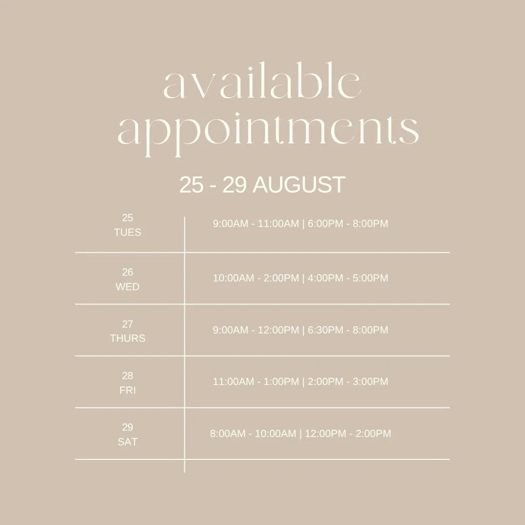 Shed the winter chill and prep your skin for spring 🤍✨

We&rsquo;re wrapping up the final week of winter (August 25th - 29th) with a few open treatment slots. Give your skin the deep nourishment and glow it needs to transition into the warmer months