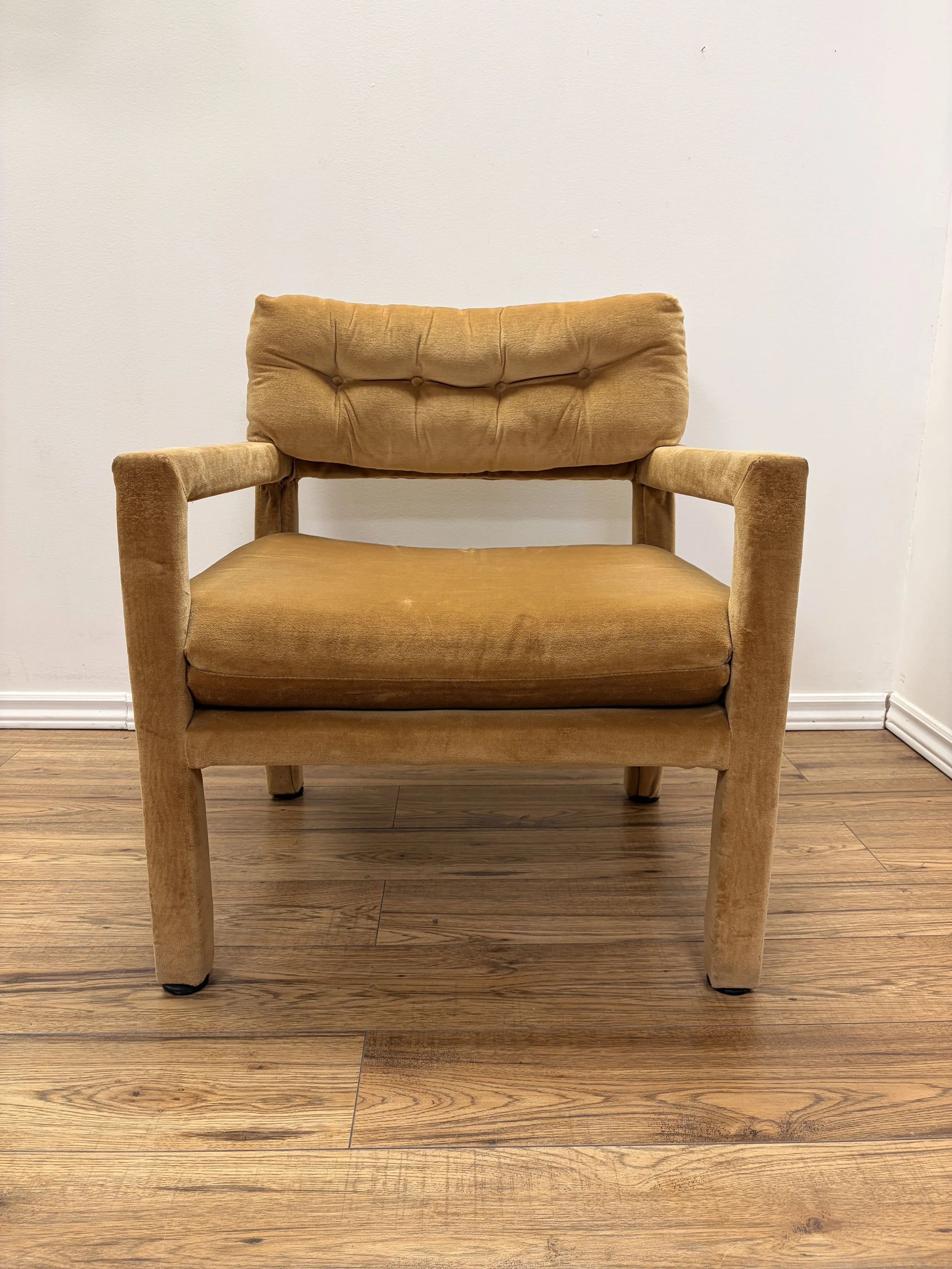 1960s Milo Baughman Velvet Chair