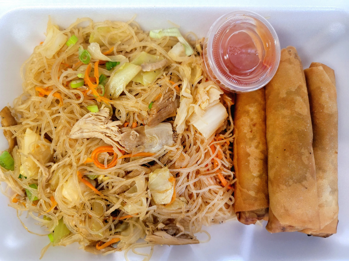PANCIT BIHON (1 CUP) + LUMPIA (3 PIECES)