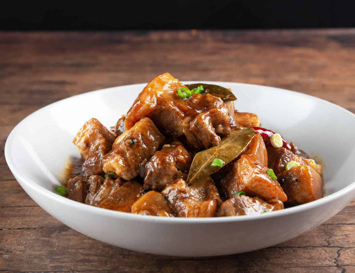 PANCIT BIHON (1 CUP) + PORK ADOBO