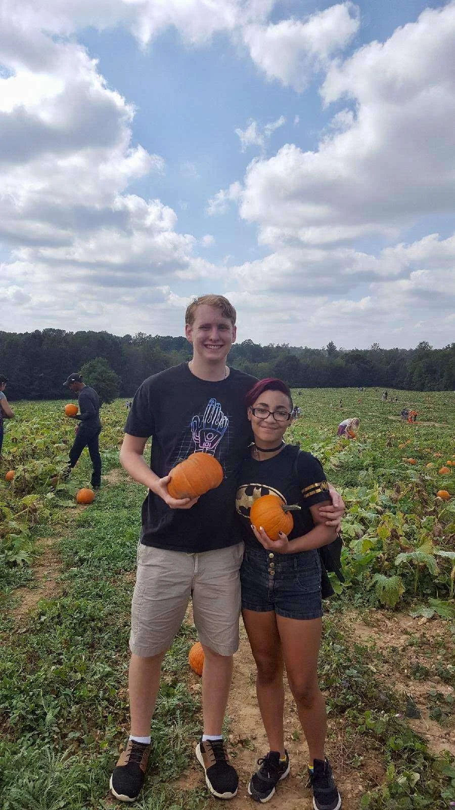 First Pumpkin Patch in their Favorite Season, Fall.
