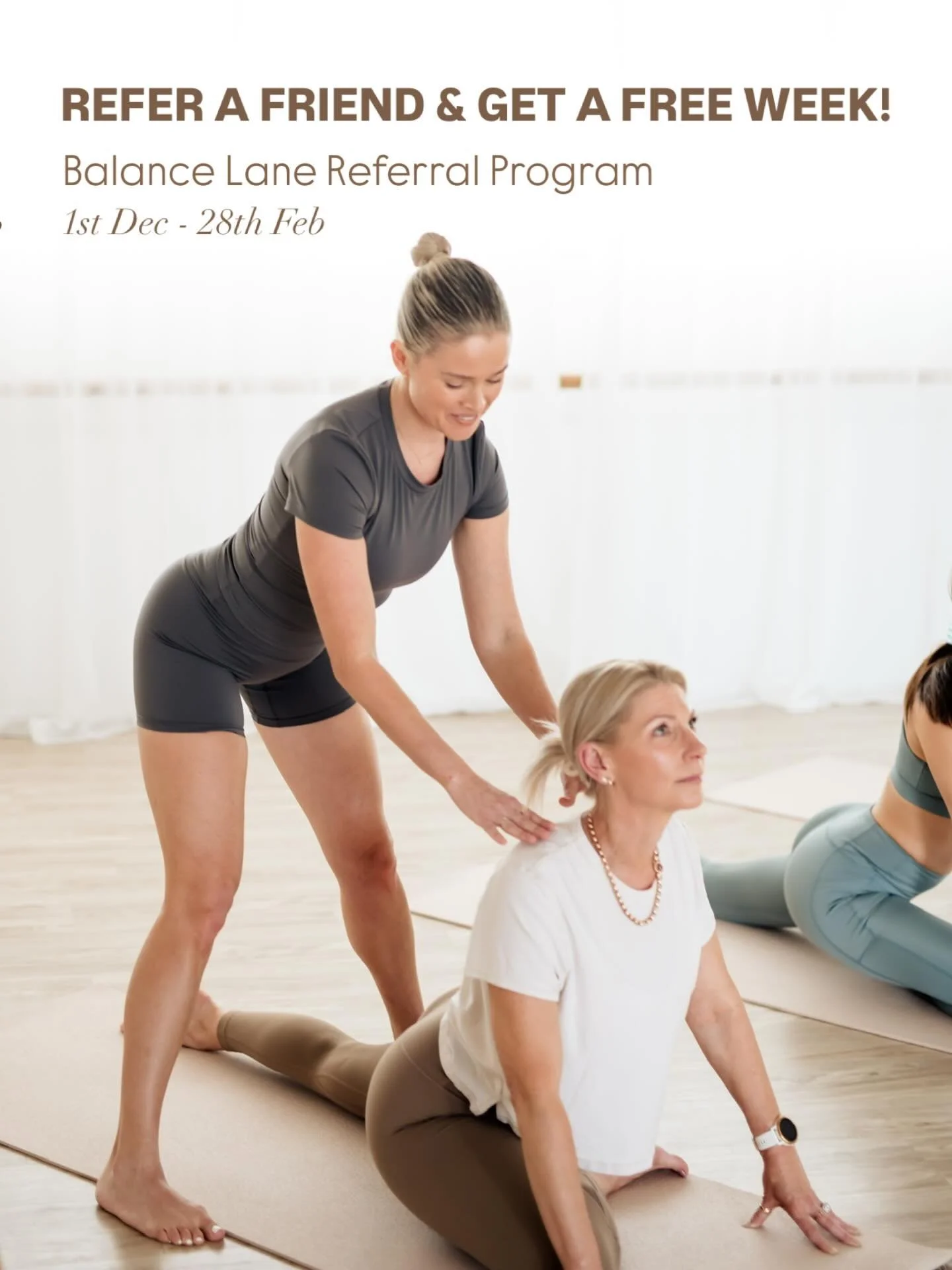 It&rsquo;s officially FRIENDSMAS at Balance Lane - and we&rsquo;re giving you and your friends the gift of FREE movement 🤍✨

From 1st Dec - 28th Feb, refer a friend and you BOTH receive one free week&hellip; and, there&rsquo;s NO LIMIT 👇🏼

Refer 1
