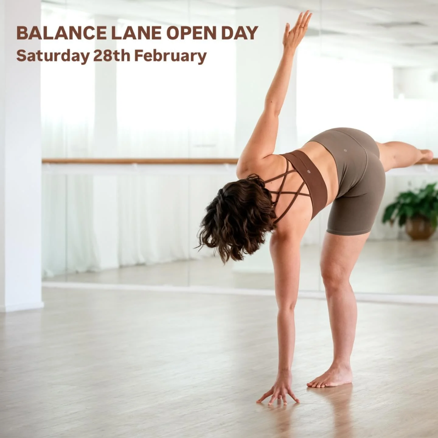 We&rsquo;re opening our doors and inviting you in 🤎

If you&rsquo;ve been thinking about trying Balance Lane, our Open Day on Saturday 28th February is the perfect opportunity to experience the studio for yourself!

Join us between 8:00am &ndash; 10