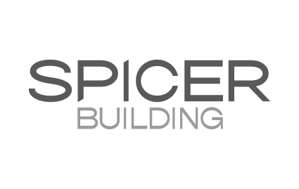 Logo of Spicer Building in gray text.