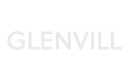 Glenville logo with white text on a black background.