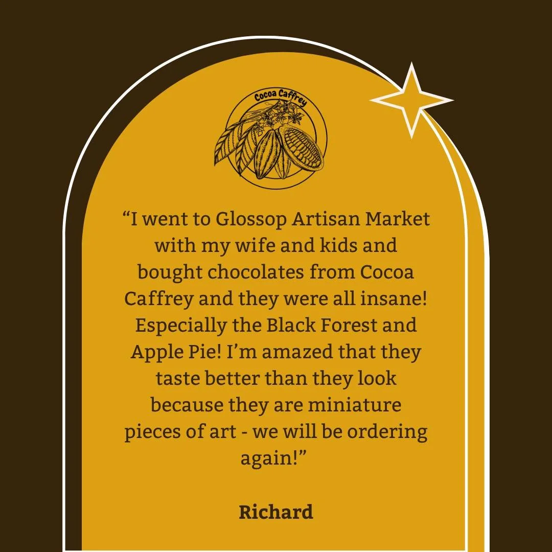 Thank you for the lovely feedback people have been sending over recently, it really makes my day!

The current selection is only available until 4 May, so if you want to see just HOW good the Black Forest and Apple Pie are, be sure to order yours bef
