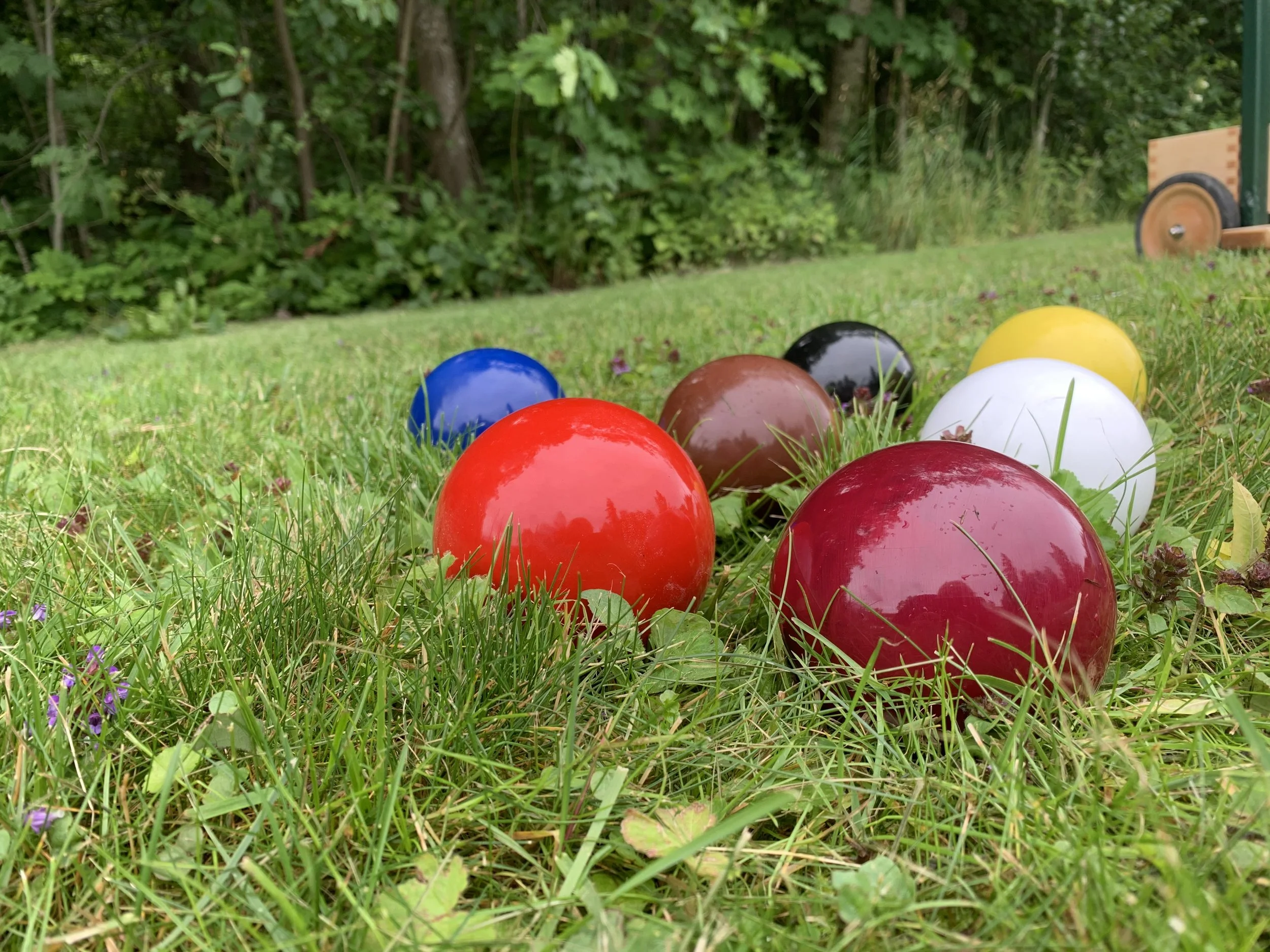 Croquet set, maple croquet set, wicket tool, ultimate croquet set, made by Snekker Travis Johnson