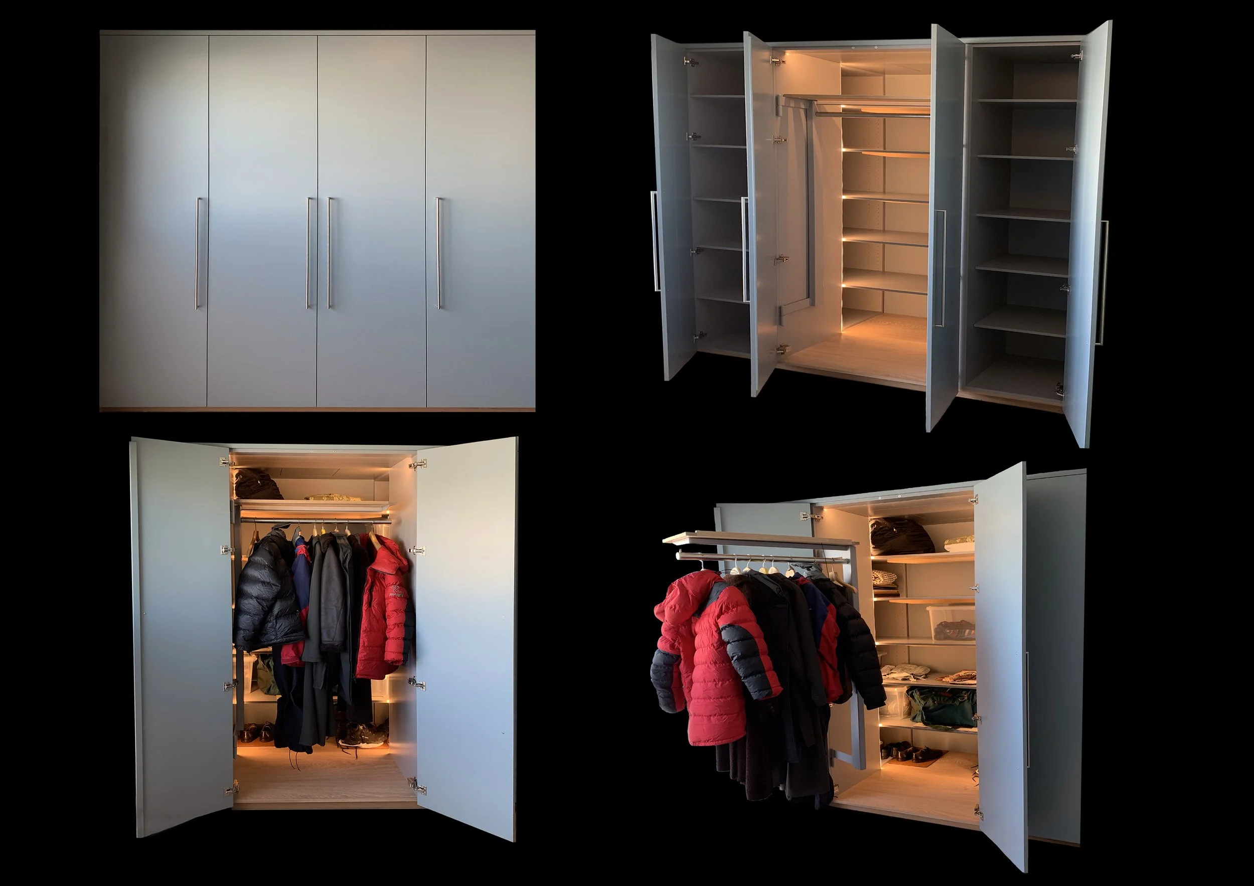 Closets with swing