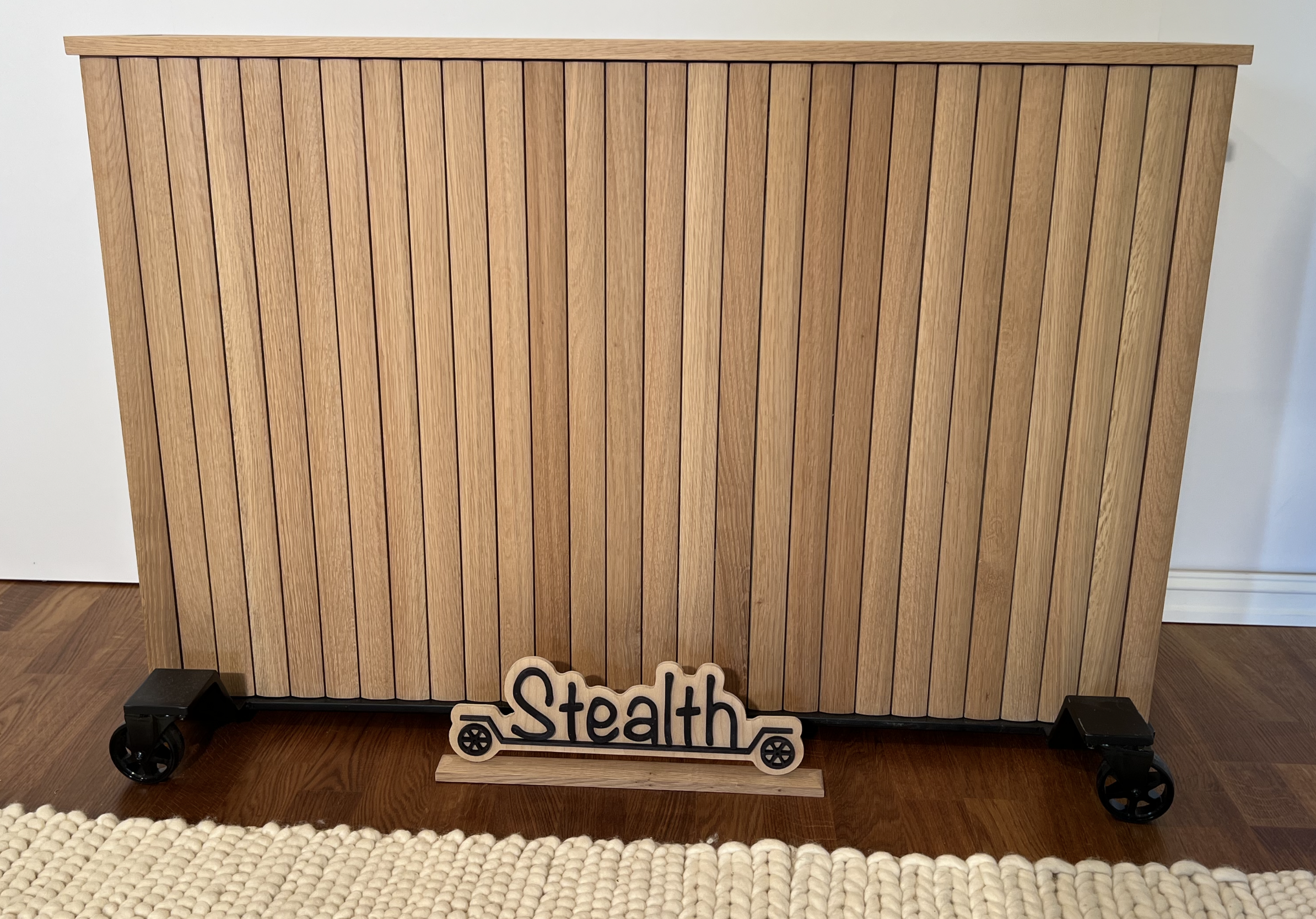 Stealth by Snekker Travis, Snekker Travis collection, portable T.V. cabinet, T.V. lift