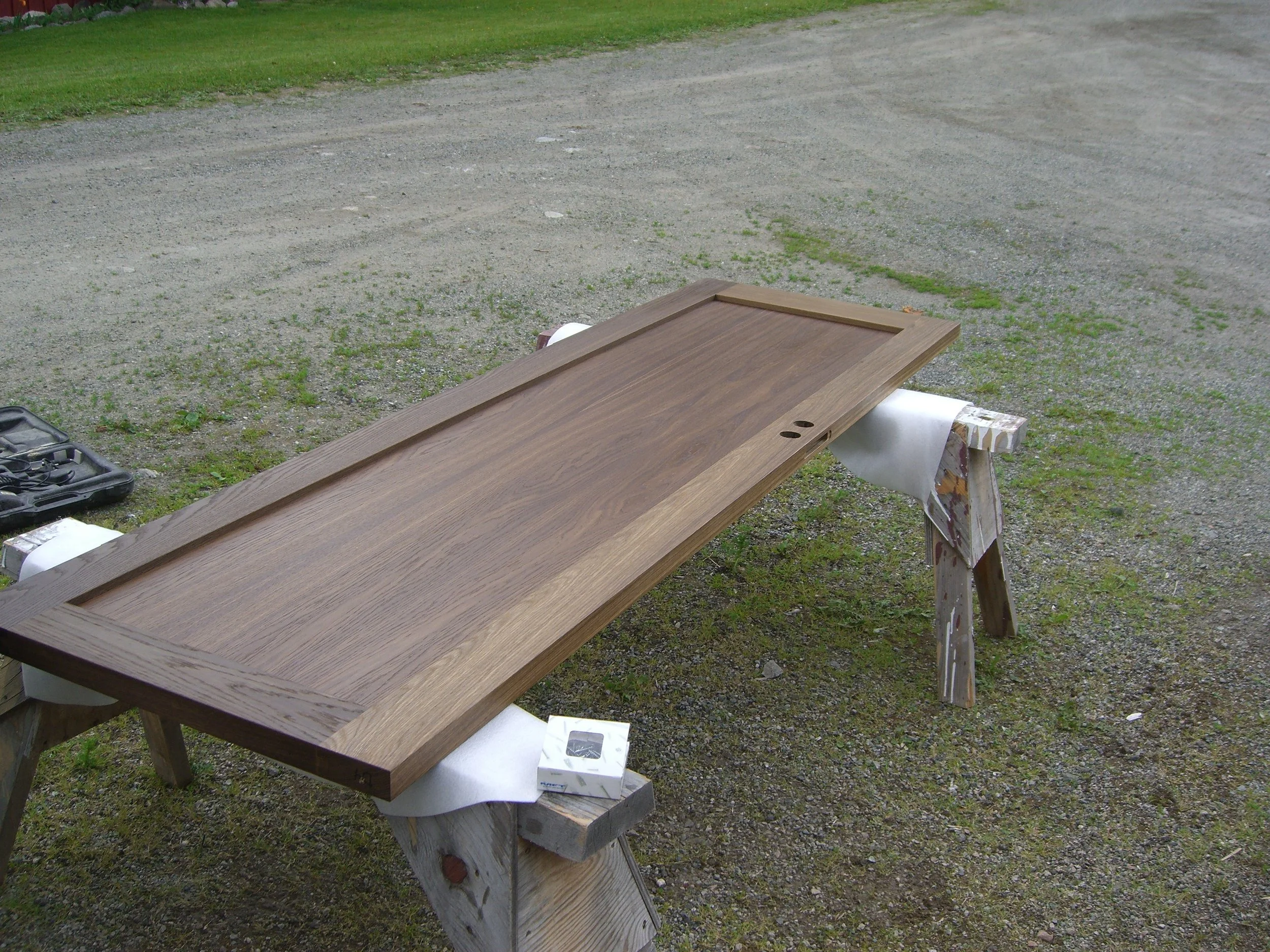 Fumed oak door, røkt eik dør, made by Snekker Travis Johnson