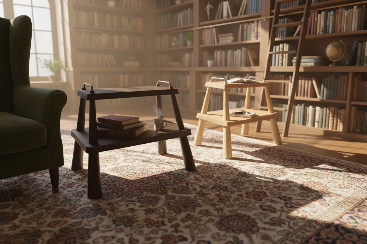 The stump by Snekker Travis, step stool, end table, Snekker Travis collection, Japanese wooden nail