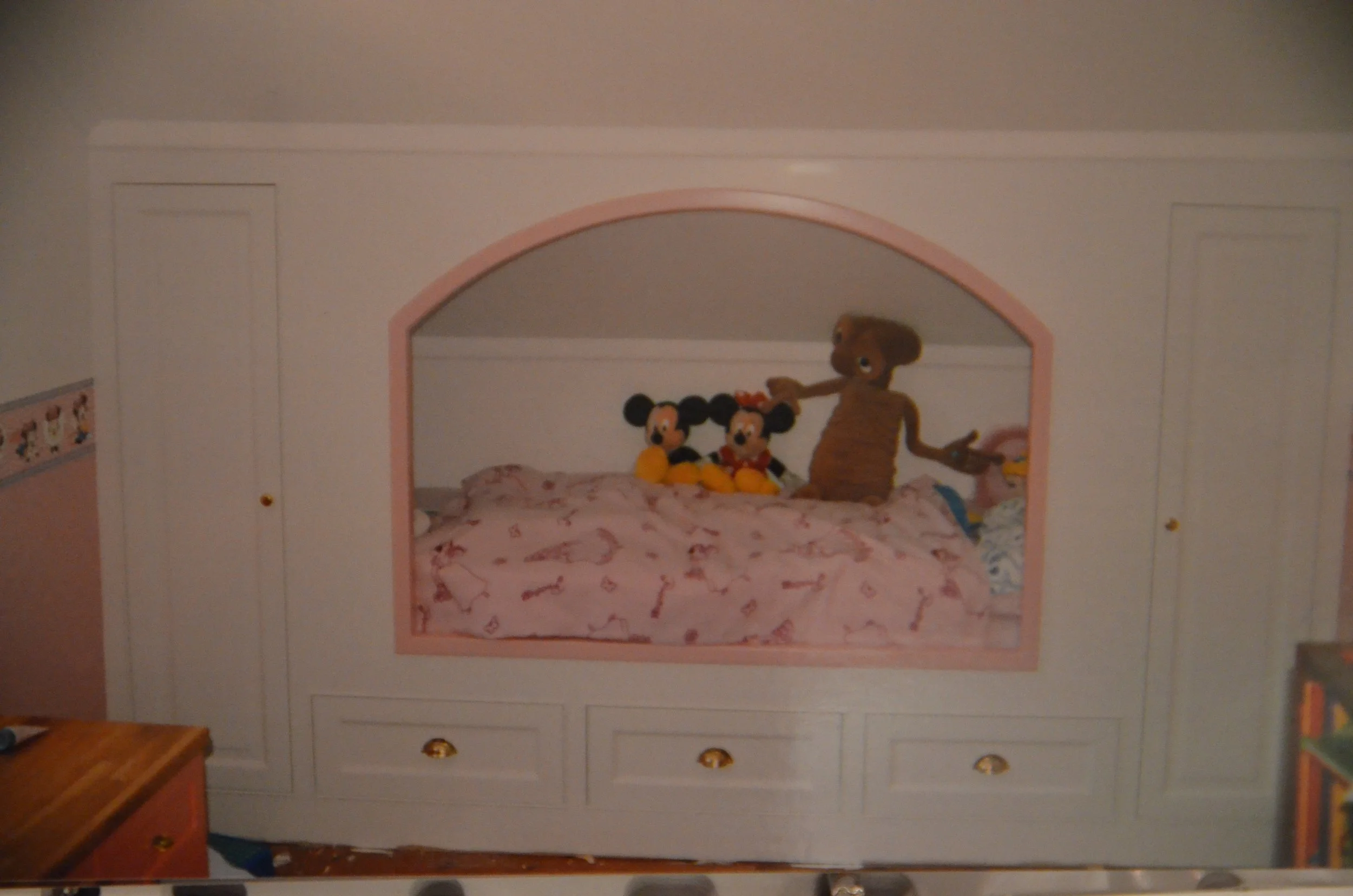 Built-in bed, skapseng, barneseng, childrens room, made by Snekker Travis Johnson