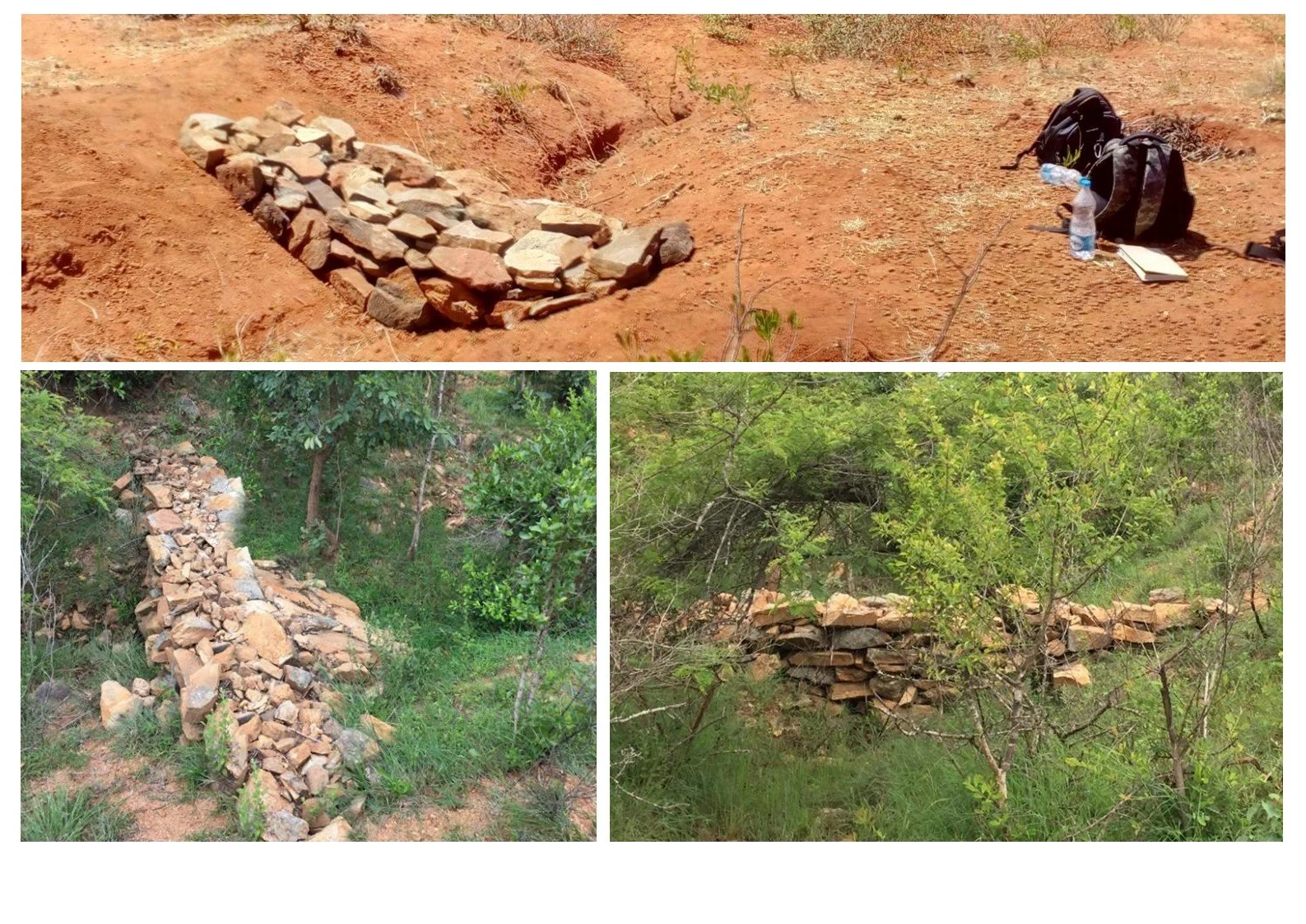 Before and after the interventions