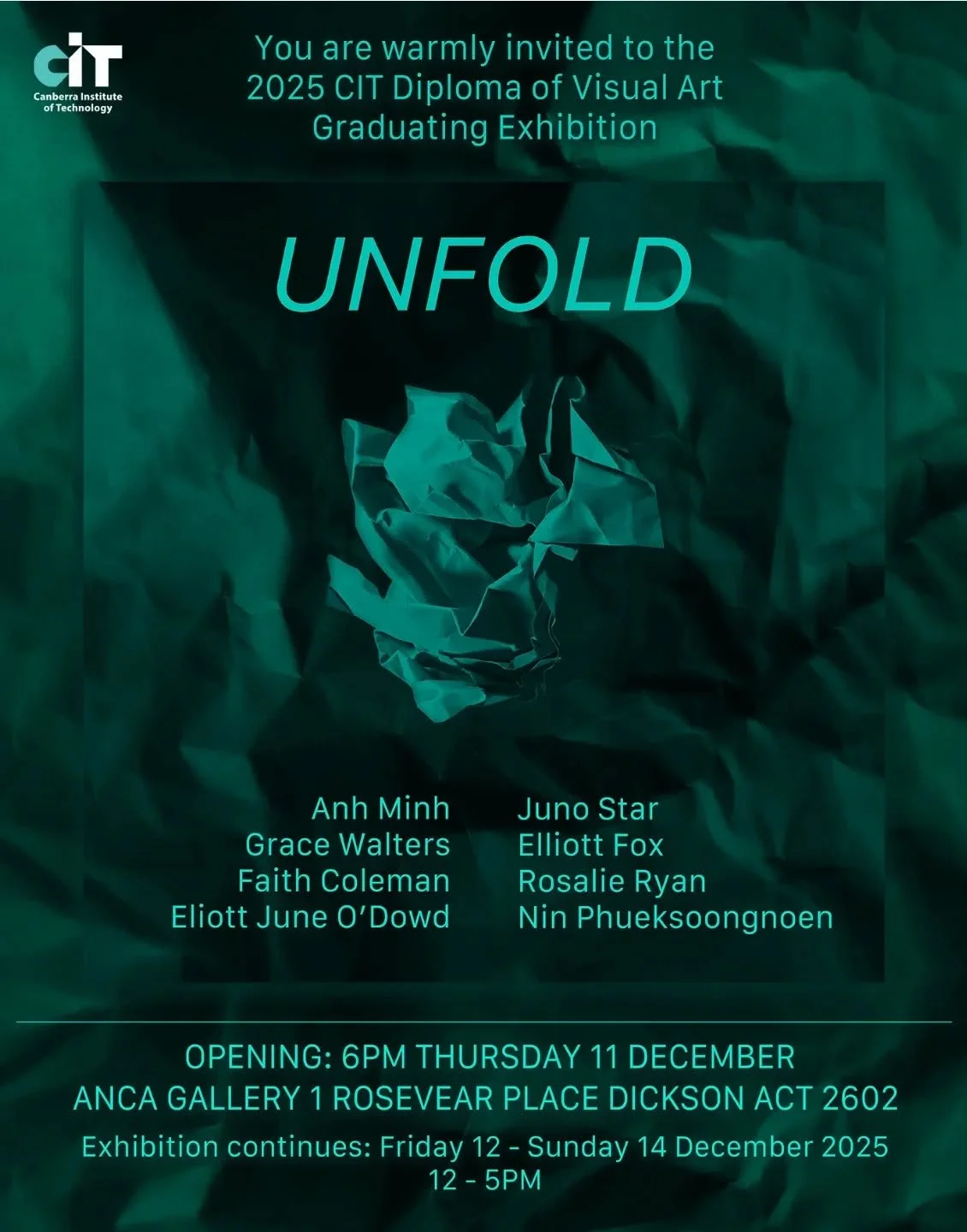 The official invite is here! Thanks to @coffiikat for working on the design. 
If you can't make the opening, the exhibition will be on until Sunday 14th. 
Yours truly will be in the gallery Saturday 2.30-5 pm, come and visit me. 

Thanks @citcanberra