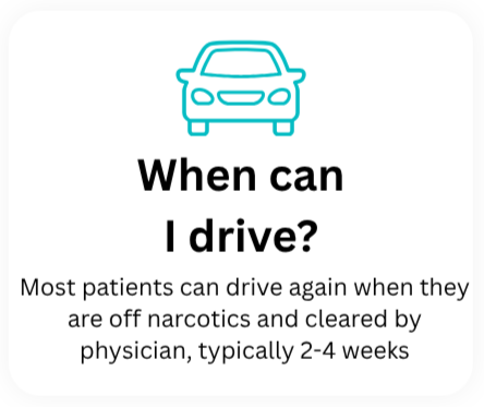 When patients may return to driving after hip replacement surgery