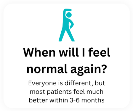 Typical timeline for feeling better after hip replacement surgery