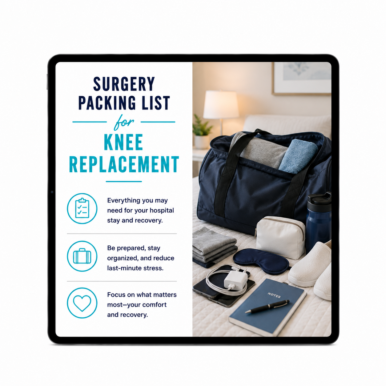 Surgery Packing List for Knee Replacement