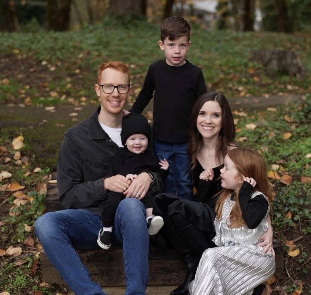 Andrew, physical therapist and creator of Post Op Ready, with his family