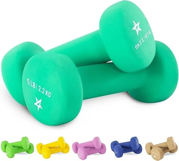 Light dumbbells for strengthening during rehabilitation