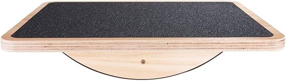 Wooden rocker board for balance and ankle rehabilitation