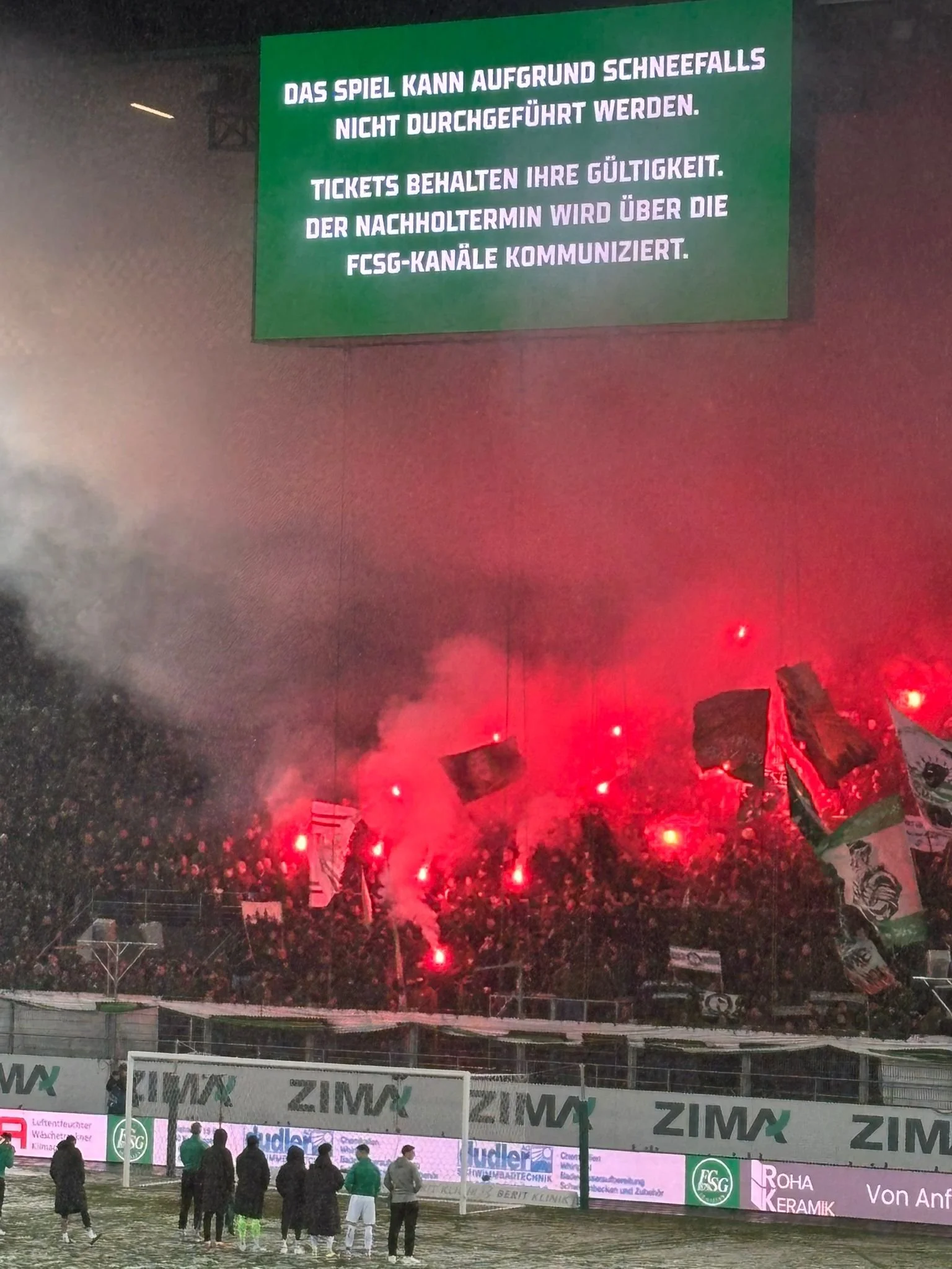 FC St.Gallen vs. FC Lugano – Zu viel Schnee