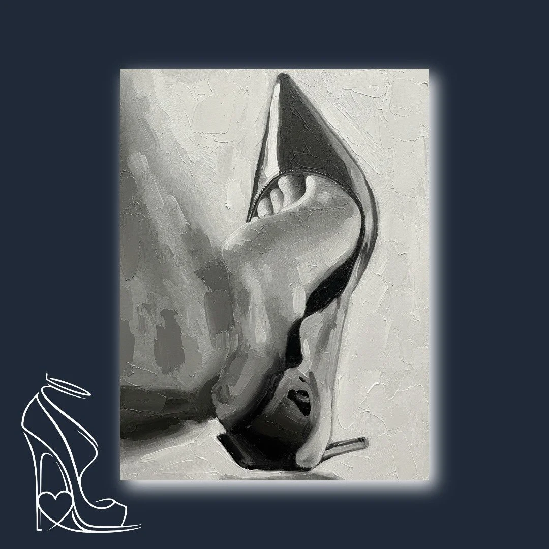 Monochromatic Desire: A Study in High Heel Glamour