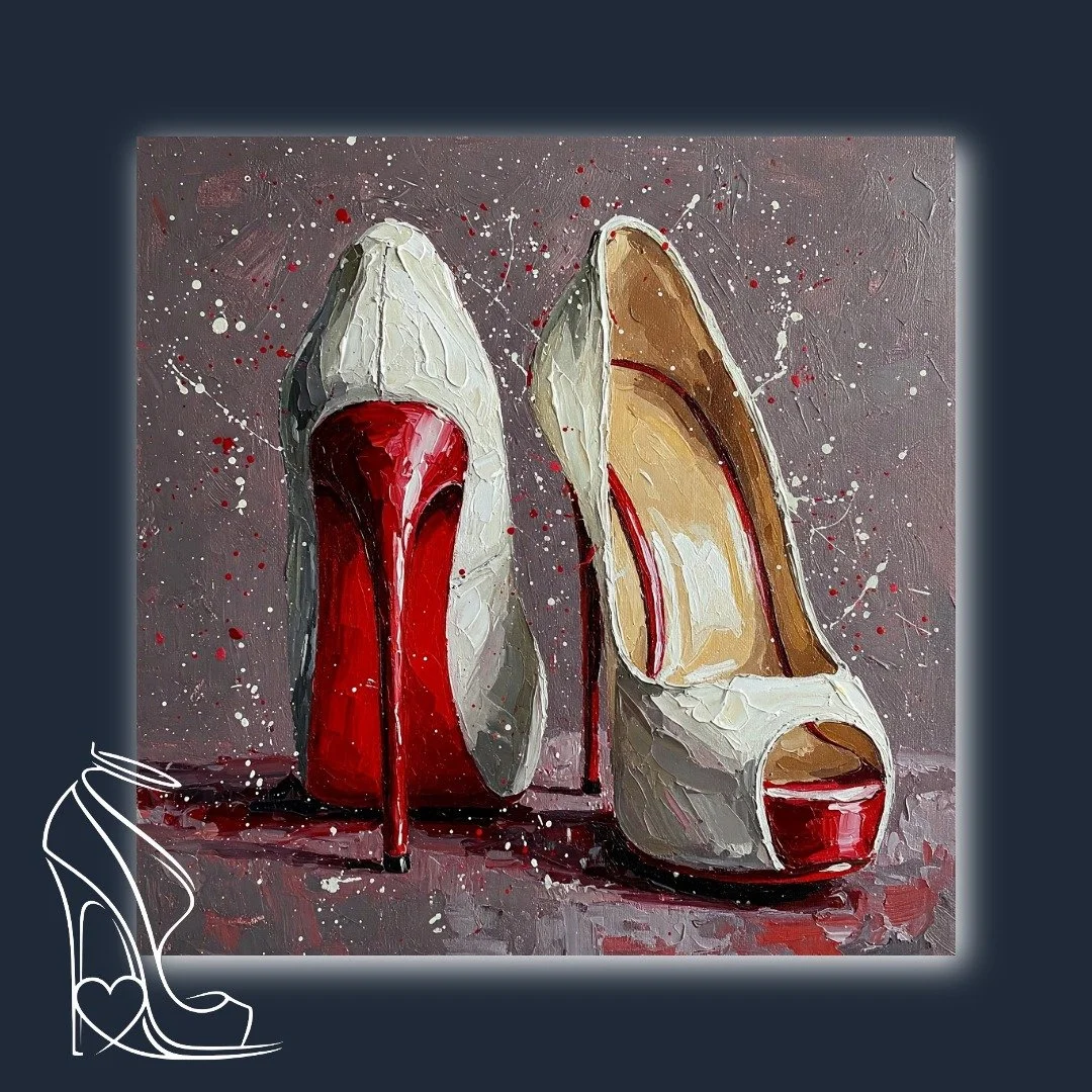 The Crimson Underside: Impasto Stilettos