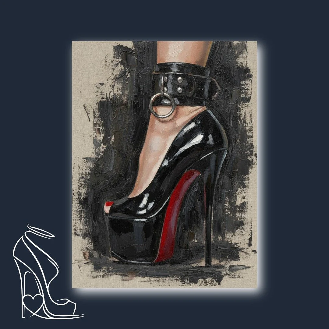 patent-leather-stiletto-painting-studded-ankle-collar-red-sole-fetish-art.jpeg