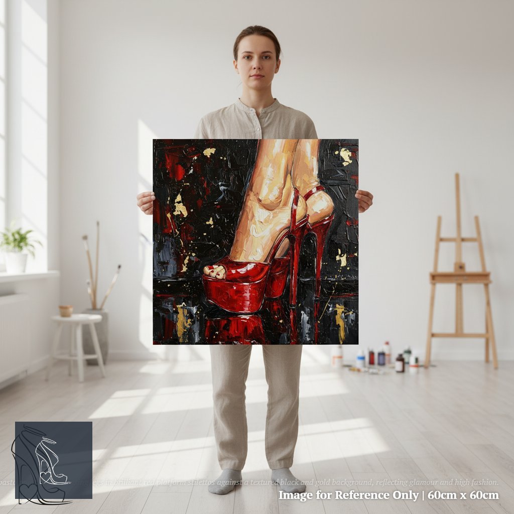 crimson-strut-palette-knife-heels-on-a-gilded-black-stage-a-dramatic-impasto-painting-showcasing-scale reference.jpg
