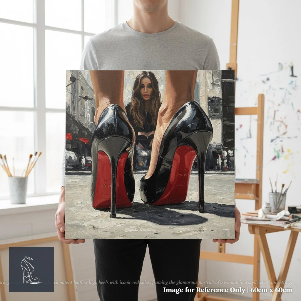 urban-glamour-the-red-sole-perspective-a-dramatic-low-angle-contemporary-painting-scale reference.jpg