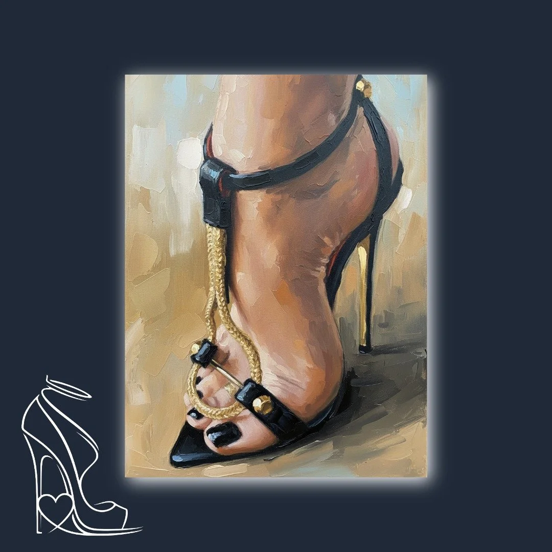 Golden Captivation: The Siren's Stiletto