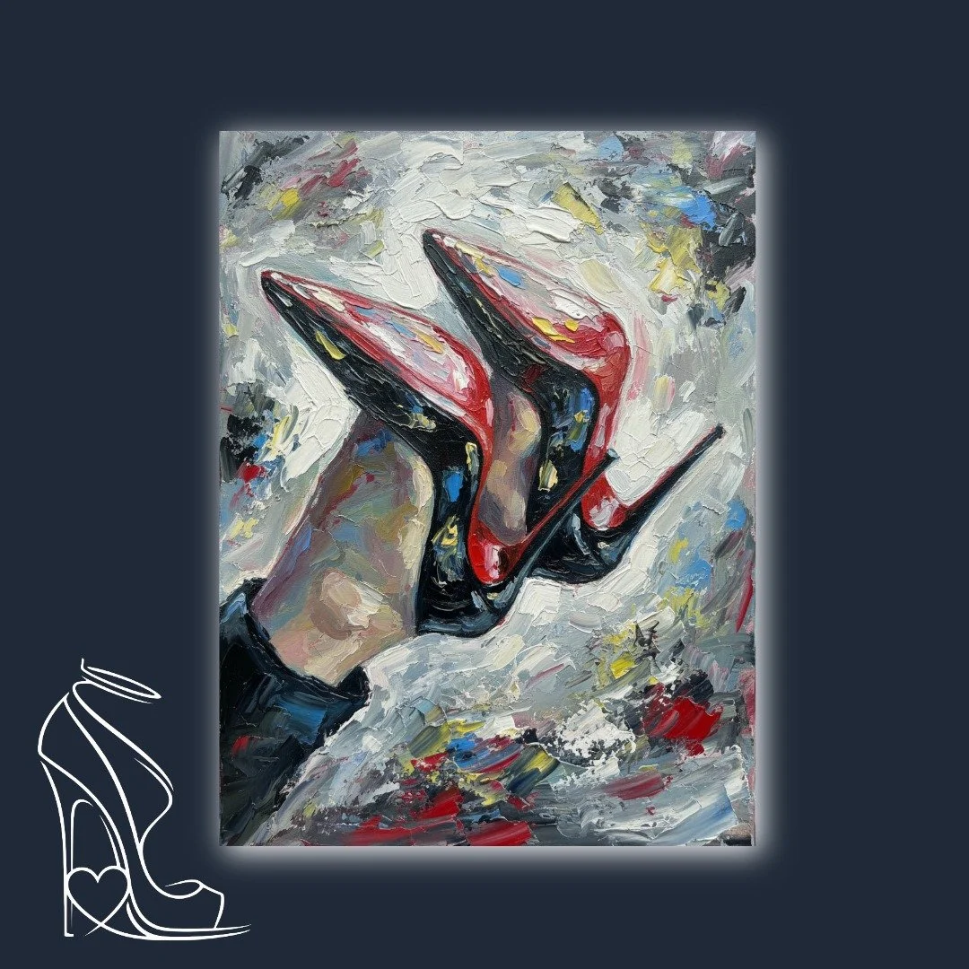Red Sole Velocity: Impasto Stilettos