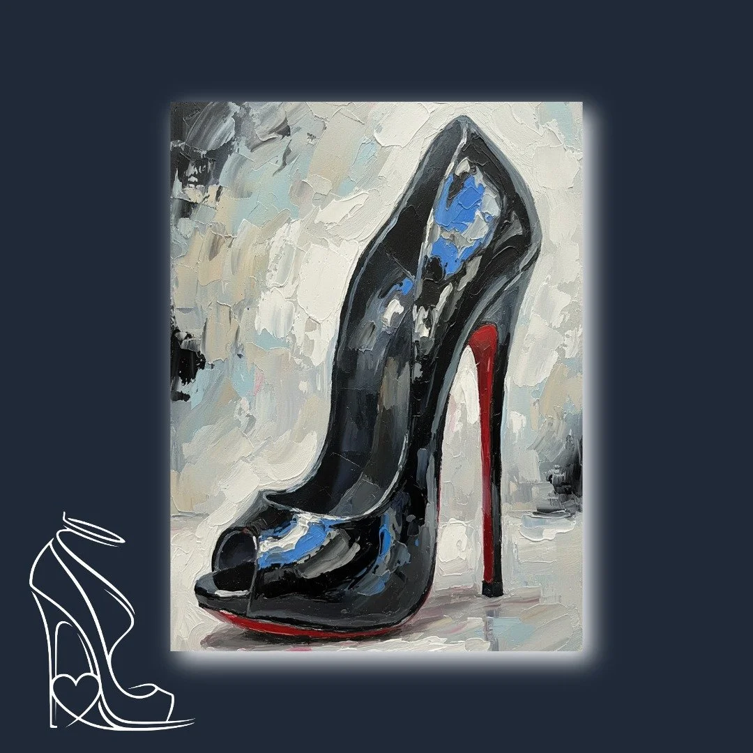 The Red-Soled Siren: An Impasto Study in Glamour