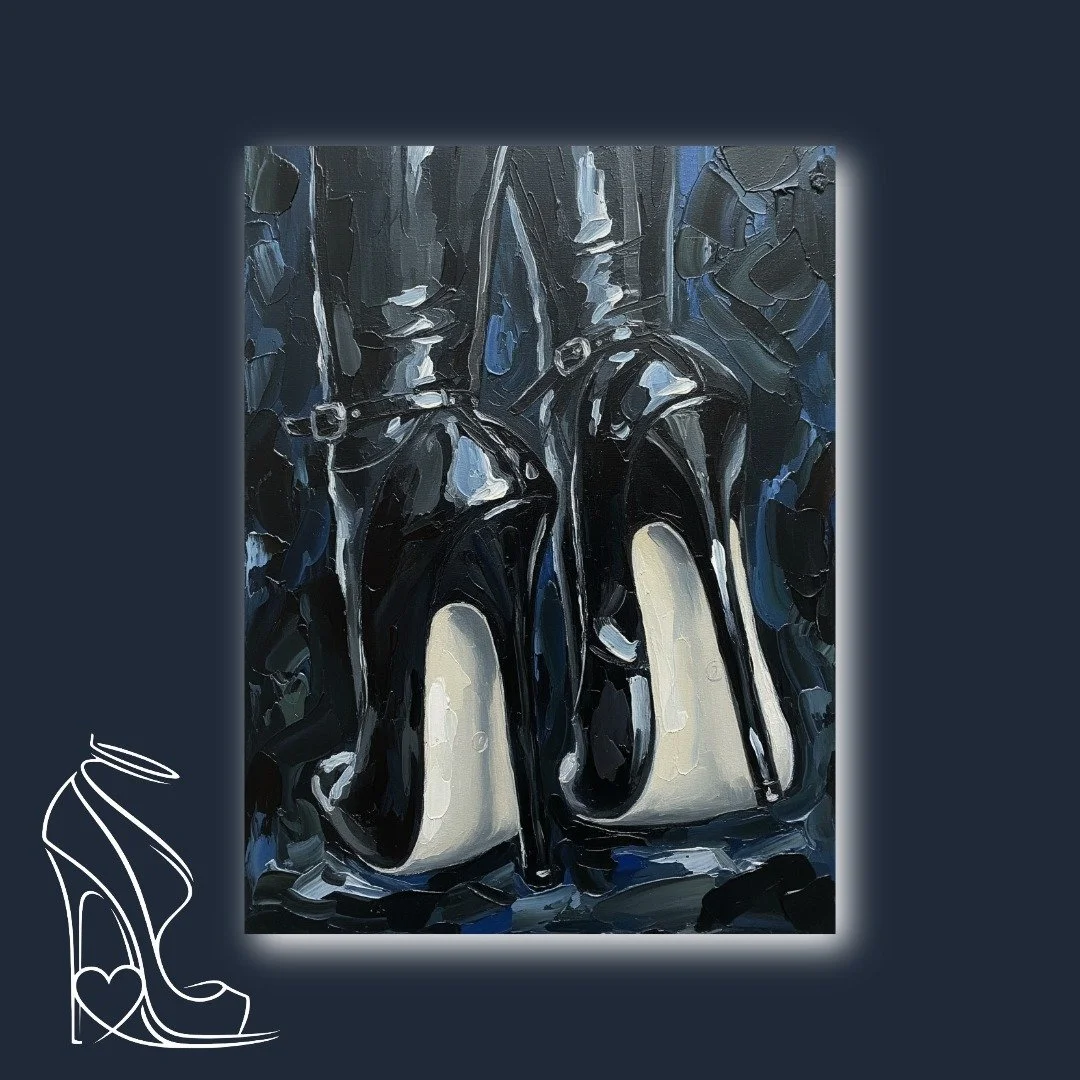 textured-painting-black-patent-leather-high-heels-impasto.jpeg