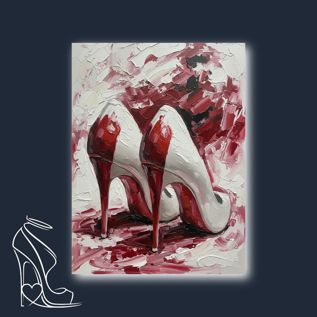 Crimson Stilettos: A Textured Expression of Desire