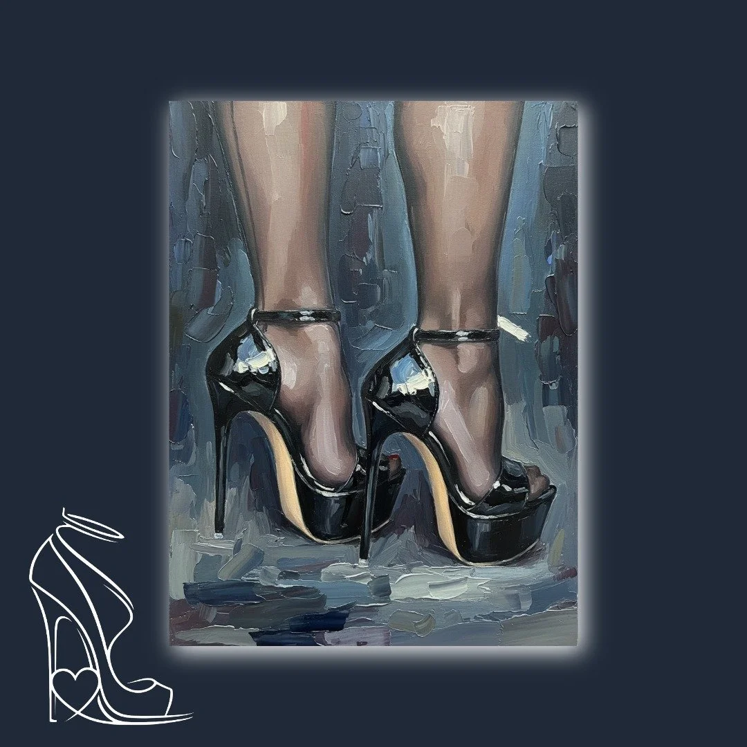 Stiletto Soliloquy: Blue Moods and Patent Leather Shine