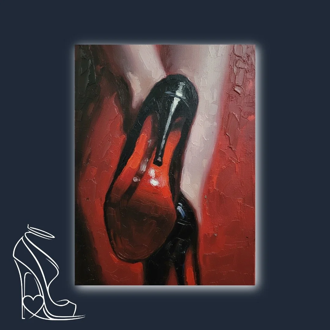 Passion Underfoot: An Oil Study of a Stiletto Heel