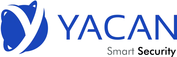 Logo de YACAN con un símbolo azul y texto en negro.