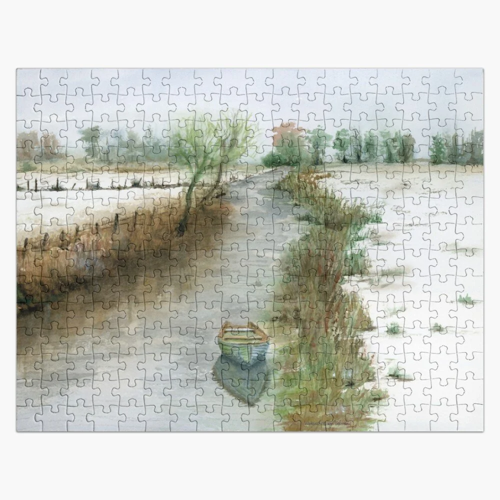 Winter River Rowboat Puzzle