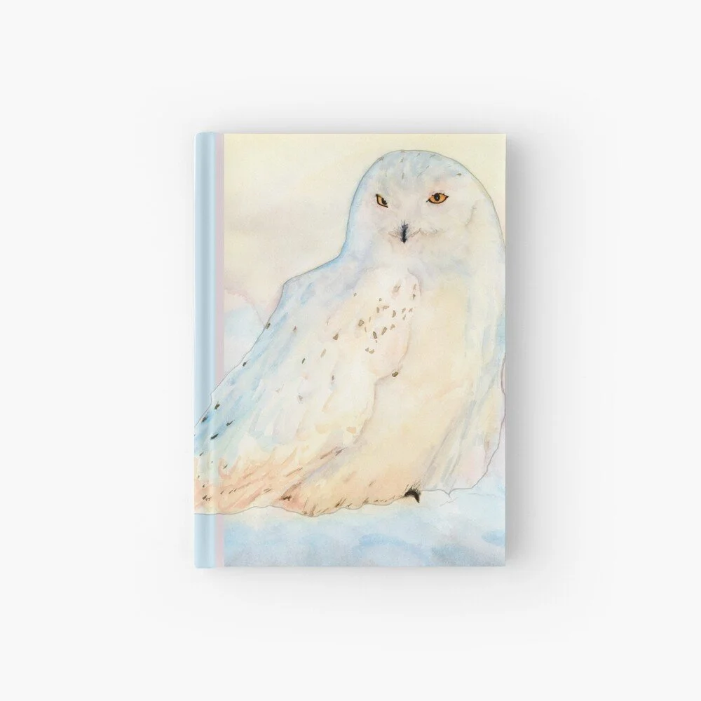 Snowy Owl in Winter Hardcover Journal
