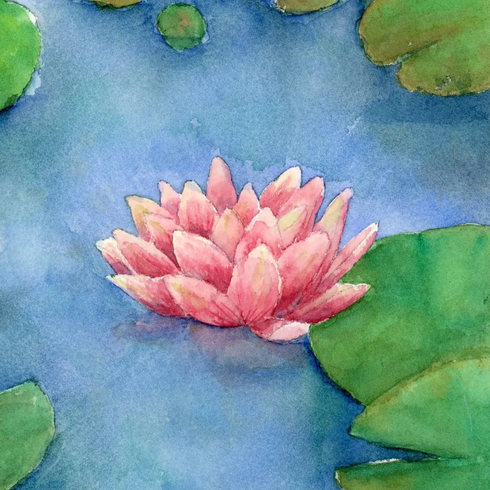 Lotus Flower painting detail