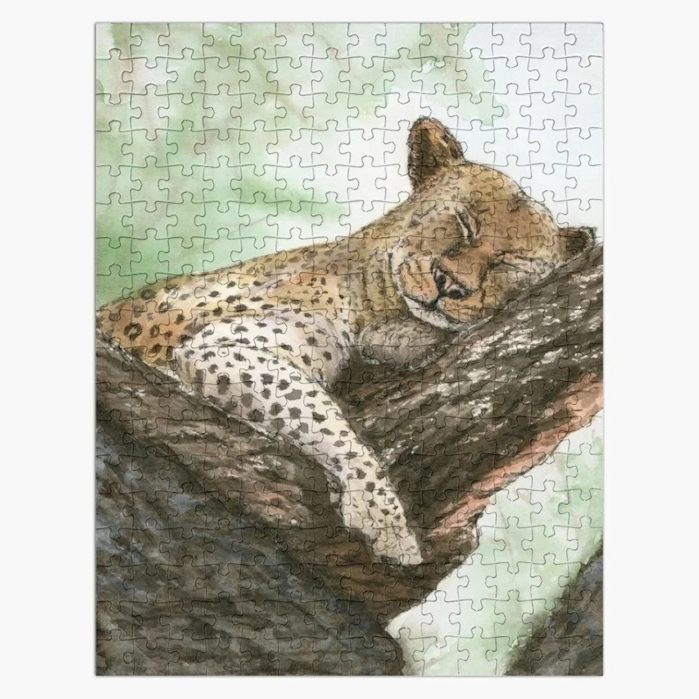 Sleeping Leopard on Tree Puzzle